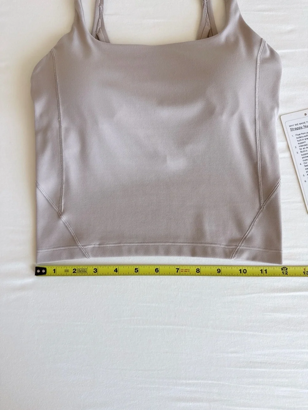 lululemon Strappy Nulu Shelf Tank Barely Beige BDAY Size 2